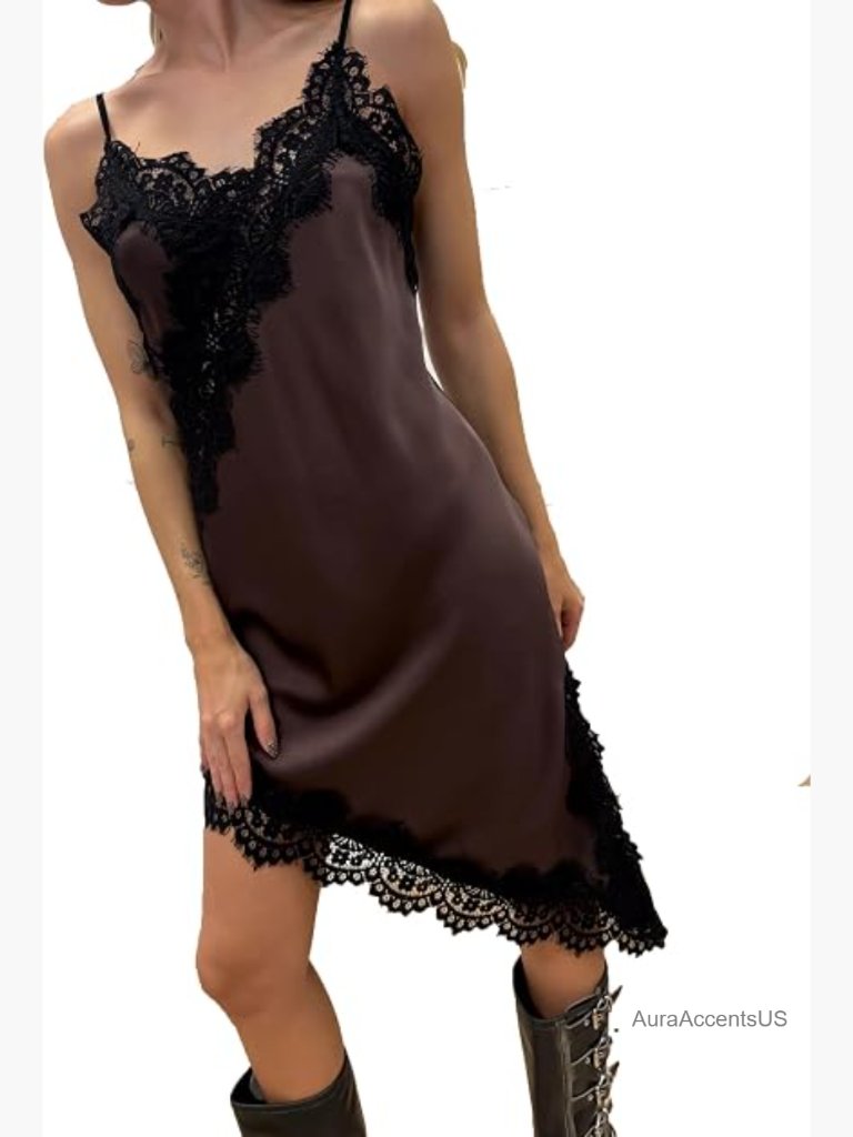 Satin Lace Camisole Tank Top Spaghetti Strap Sleeveless Cami Shirt